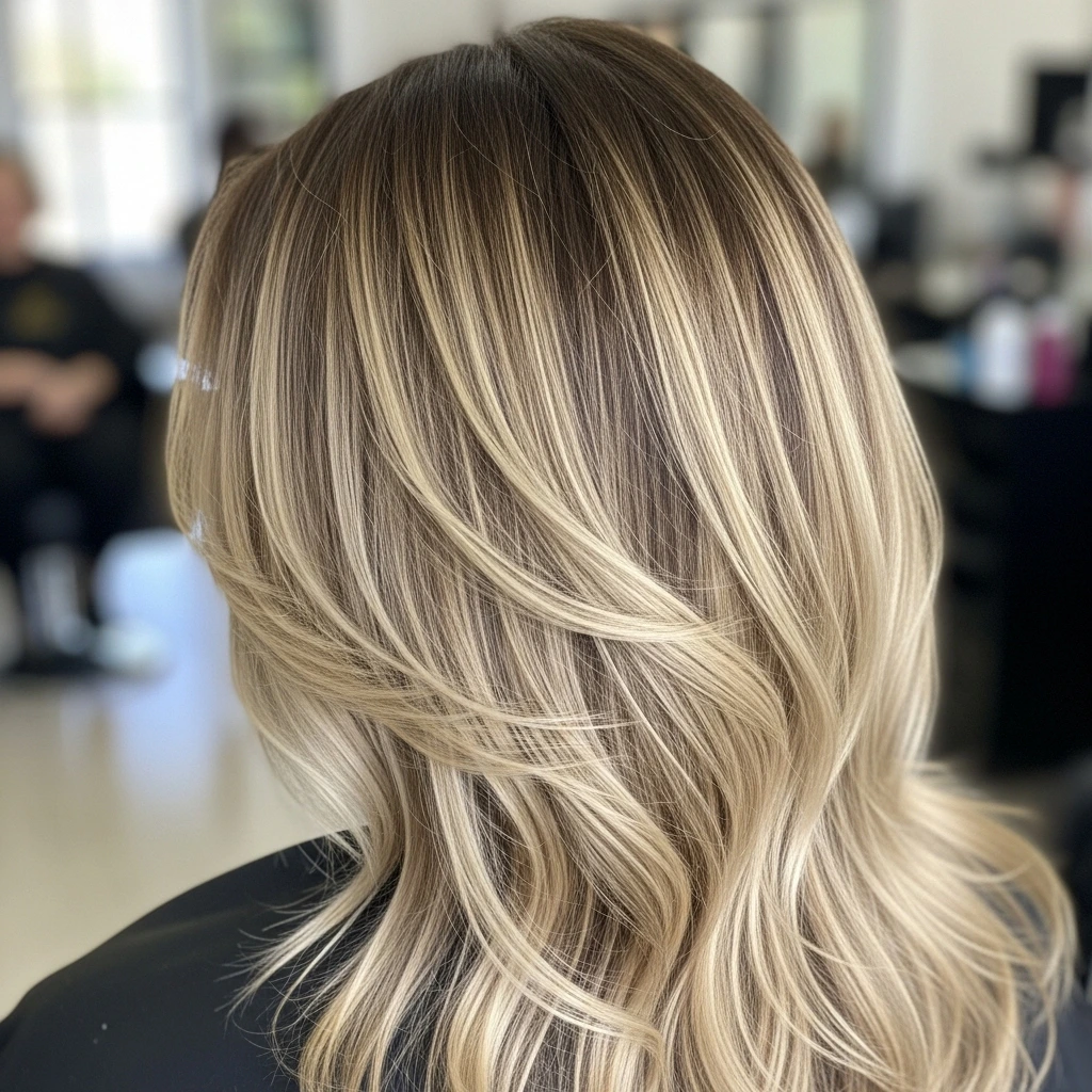 Trabajo de peluquería: balayage rubio