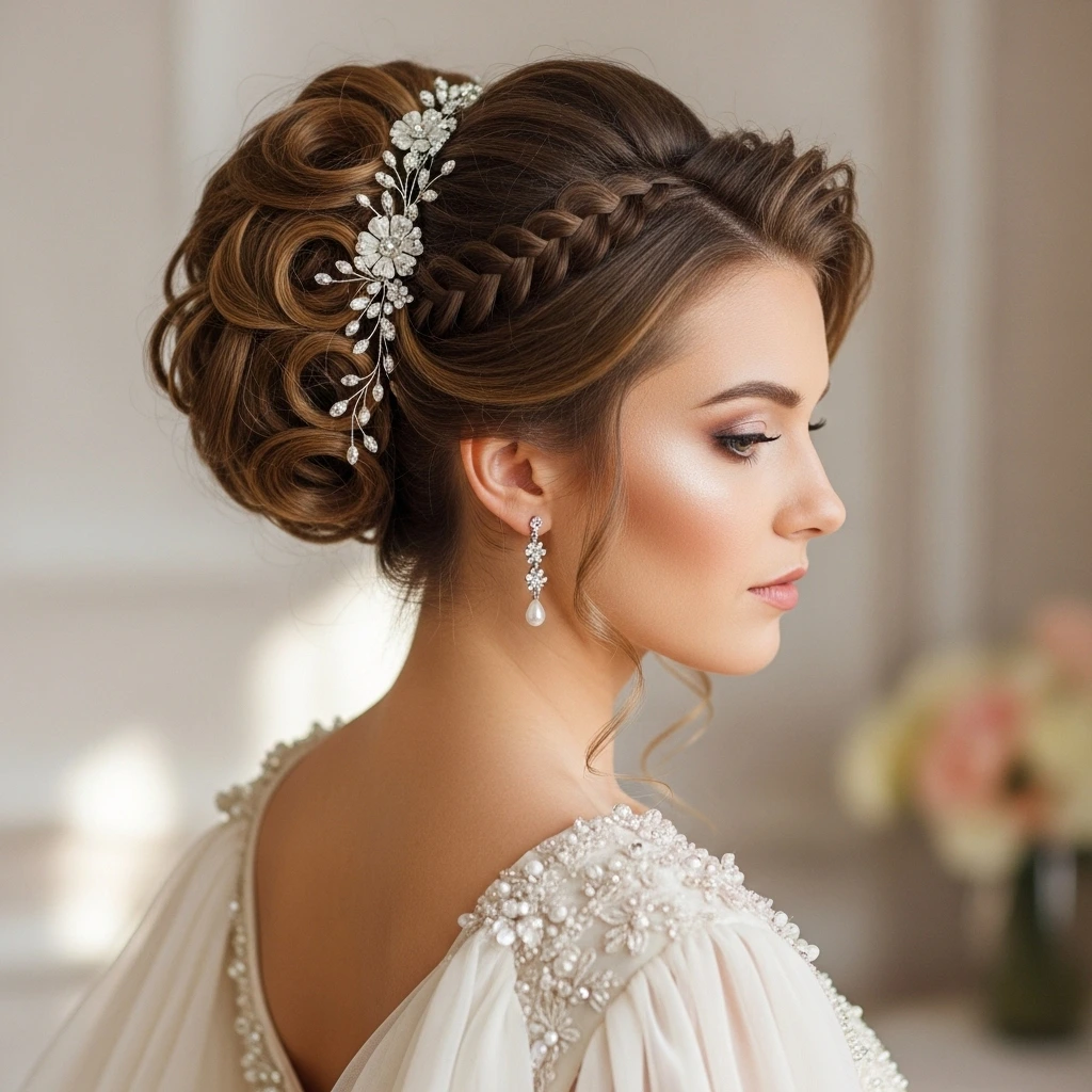 Trabajo de peluquería: peinado para evento